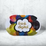 Capsule shape Gold Foil Die Cut Visiting Card