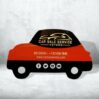 Car Shape Premium Gold Foil Visiting Card 400 GSM
