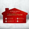 House Shape Premium Gold Foil Visiting Card 400 GSM