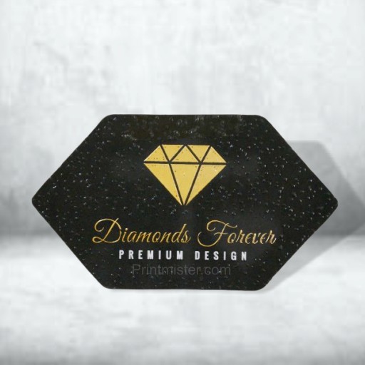 Diamond Shape Premium Gold Foil Visiting Card 400 GSM