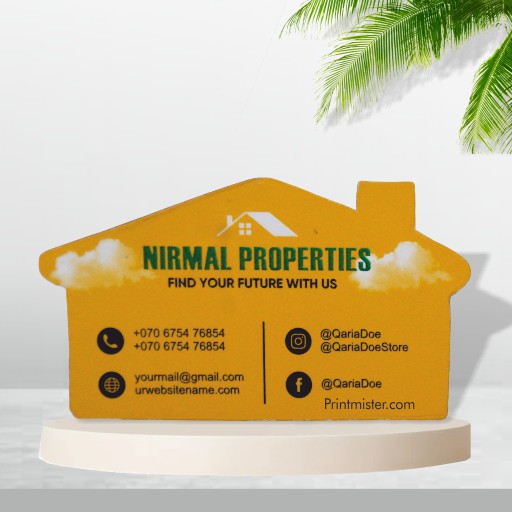 Premium Green Foil Velvet Finish Die-13 Visiting Card 800 GSM