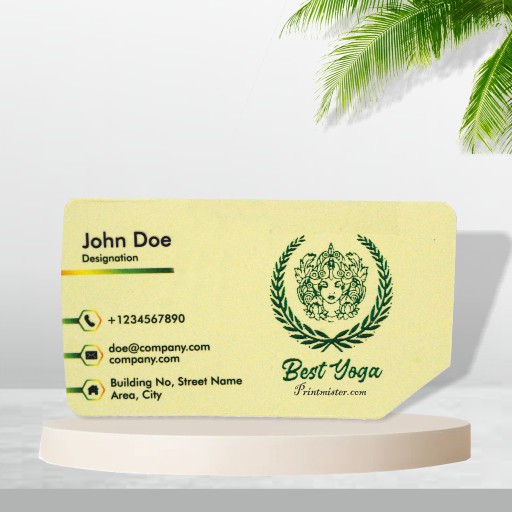 Premium Green Foil Velvet Finish Die-20 Visiting Card 800 GSM