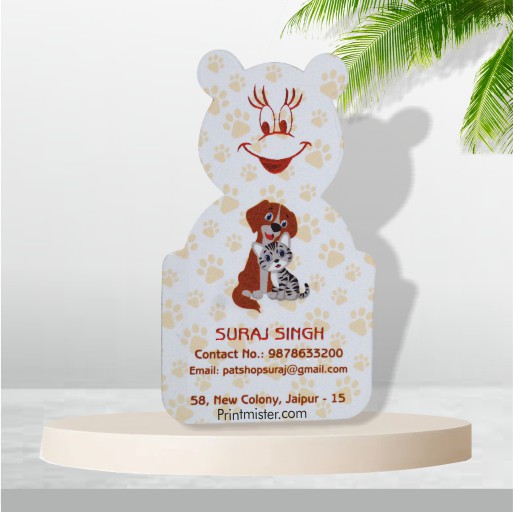 Premium RED Foil Velvet Finish Die-14 Visiting Card 800 GSM